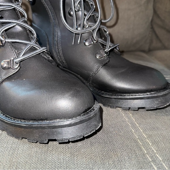 MIA Jenson Mid-Calf Lace-Up Black Combat Boots - Picture 5 of 8